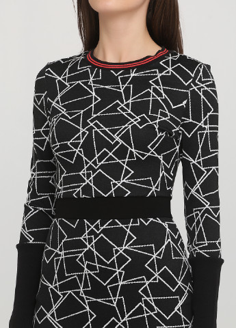Черно-белое кэжуал платье футляр Only с геометрическим узором