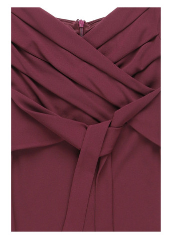 Сиреневое коктейльное платье с открытыми плечами, годе Sistaglam однотонное