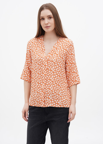 Светло-оранжевая блуза YAS