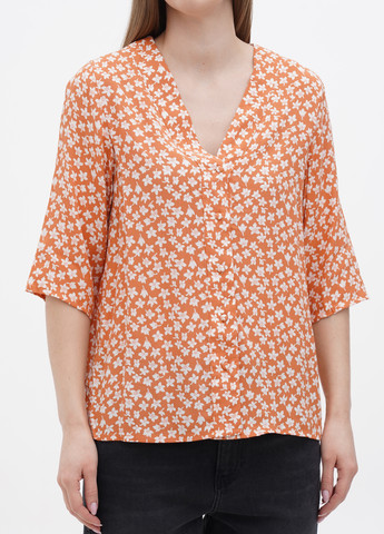 Светло-оранжевая блуза YAS
