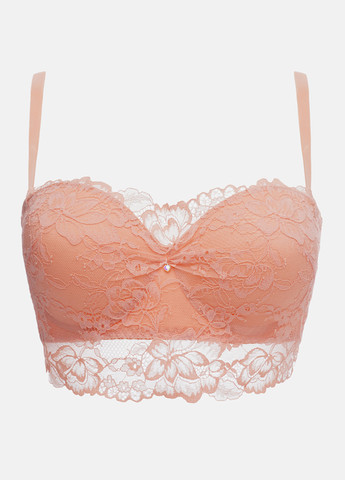 Светло-оранжевый демисезонный комплект (бюстье, трусики) Leilieve