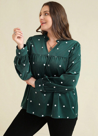 Темно-зелёная блуза SHEIN