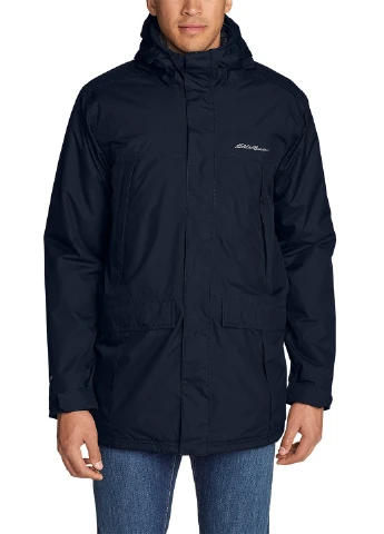 Темно-синяя зимняя куртка Eddie Bauer