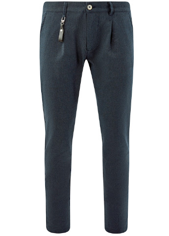 Темно-синие кэжуал демисезонные прямые брюки Oodji