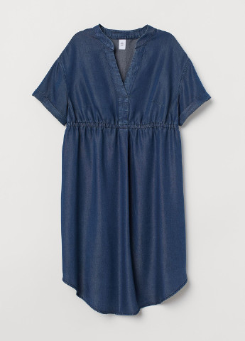 Синее кэжуал платье для беременных H&M однотонное