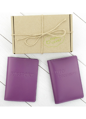 Подарочный набор №22: обложка на паспорт + обложка на права (фуксия) HandyCover (207903716)