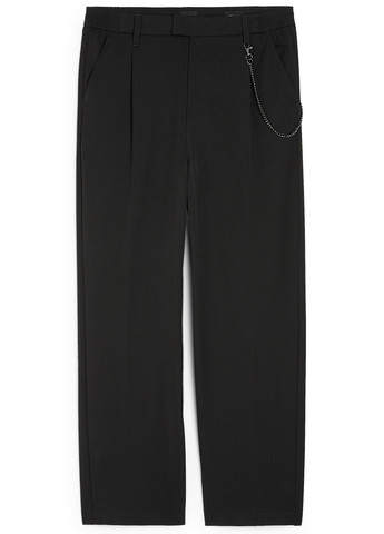 Черные кэжуал демисезонные прямые брюки C&A