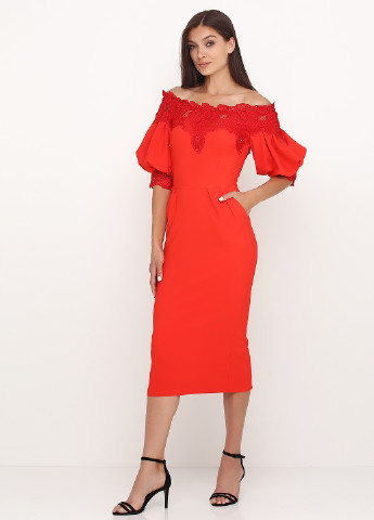 Красное коктейльное платье Arizona