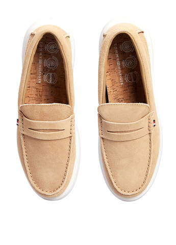 Бежевые кэжуал туфли Tommy Hilfiger на шнурках