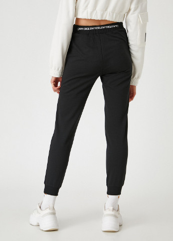 Черные спортивные демисезонные джоггеры, укороченные, зауженные брюки KOTON