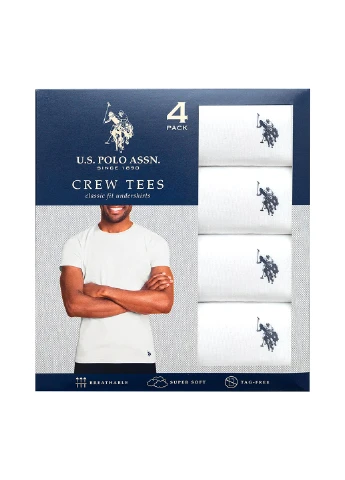 Белая футболка (4шт.) U.S. Polo Assn.