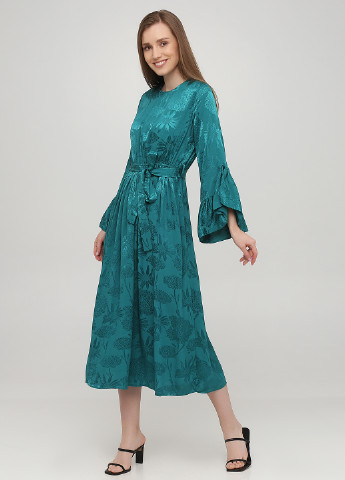 Зеленое кэжуал платье Bebe Plus с цветочным принтом