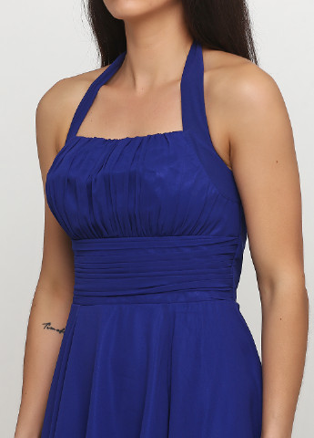 Синее коктейльное платье в стиле ампир Mia Suri однотонное