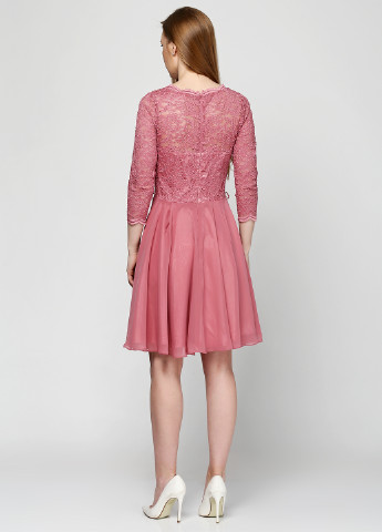 Рожева коктейльна плаття, сукня Swing однотонна