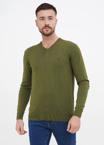 Оливковый демисезонный пуловер пуловер Conte of Florence
