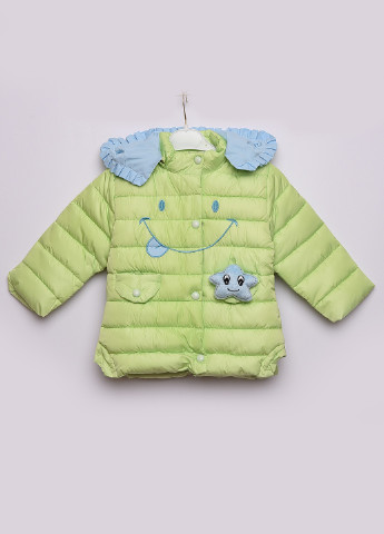 Салатовая демисезонная куртка детская демисезон салатовая с вышивкой Let's Shop