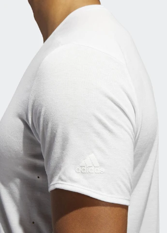Біла футболка з коротким рукавом adidas