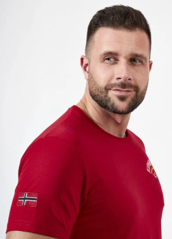 Темно-красная футболка мужская Paul & Shark KIPAWA F24