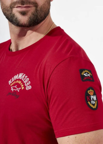 Темно-красная футболка мужская Paul & Shark KIPAWA F24