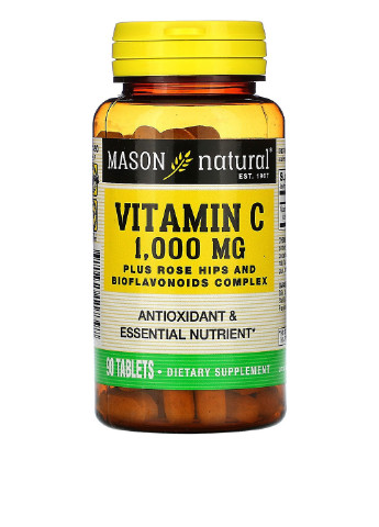 Витамин C 1000 мг с шиповником и биофлавоноидами (90 табл.) Mason Natural (251206612)