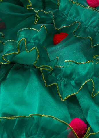Маскарадне плаття H&M однотонний зелений домашній трикотаж, фатин, поліестер