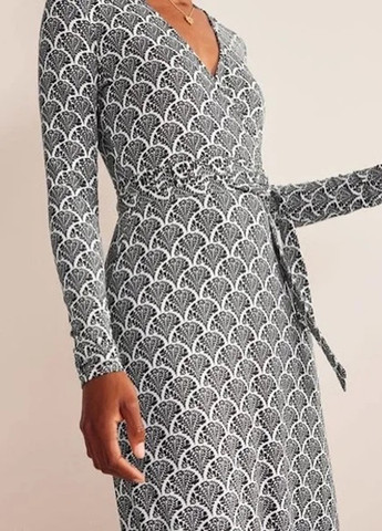 Чорно-білий кежуал сукня а-силует Boden з абстрактним візерунком