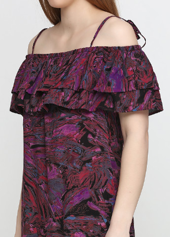Фіолетова кежуал платье Melio з абстрактним візерунком