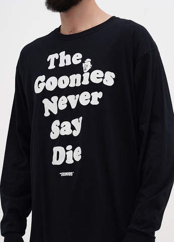 Черный демисезонный кэжуал лонгслив Ripple Junction с надписями