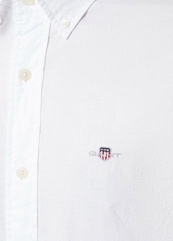 Белая классическая рубашка однотонная Gant