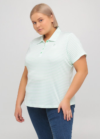 Салатовая женская футболка-поло Greg Norman в полоску