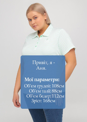 Салатовая женская футболка-поло Greg Norman в полоску