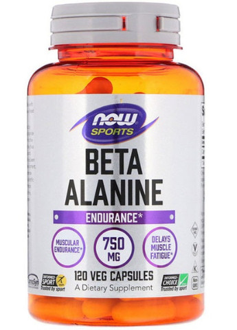 Beta-Alanine, Endurance 750 mg 120 Veg Caps Now Foods (256380208)
