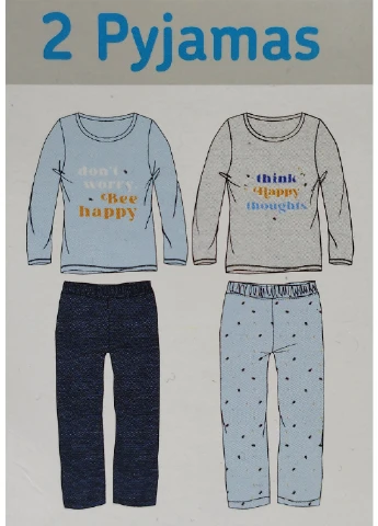 Комбінована всесезон піжама (лонгслів (2 шт.), штани (2 шт.)) Primark
