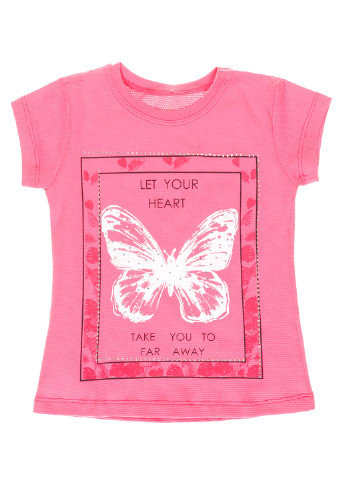 Рожева літня футболка з коротким рукавом Peri Masali