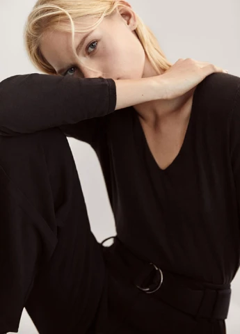 Чорний демісезонний пуловер пуловер Massimo Dutti