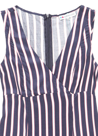 Темно-синее кэжуал платье Even & Odd в полоску