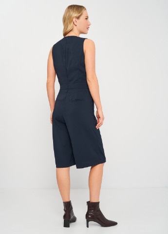 Комбінезон H&M однотонний темно-синій кежуал поліестер