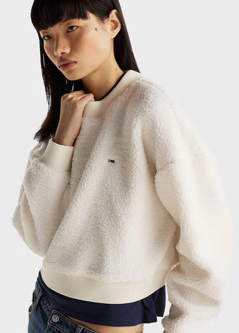 Білий світшот Tommy Jeans логотип без декору (315017959)