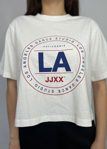 Белая летняя футболка JJXX