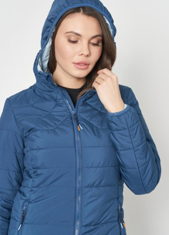 Синяя демисезонная куртка 32k1556-m928 CMP WOMAN JACKET LONG FIX HOOD
