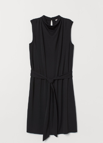 Черное кэжуал платье б/р H&M однотонное