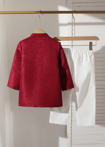 Комбинированный демисезонный костюм (рубашка, брюки) брючный SHEIN