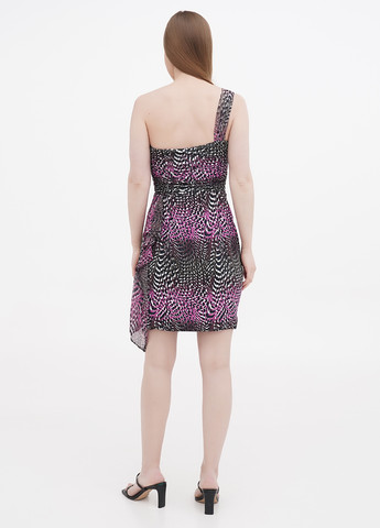 Сиреневое кэжуал платье футляр, на одно плечо Liu Jo с абстрактным узором
