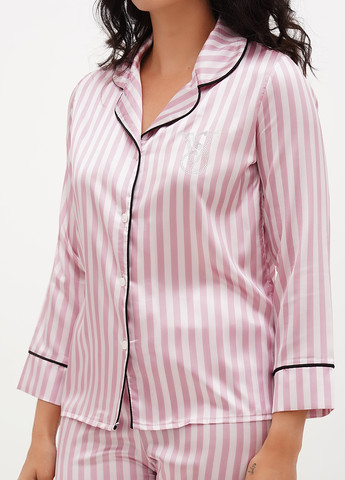 Світло-рожева всесезон піжама (сорочка, штани) рубашка + брюки No Brand