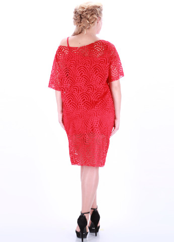 Костюм (майка, накидка, юбка) Alpama однотонный красный кэжуал