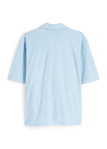 Светло-голубой кэжуал рубашка с геометрическим узором C&A