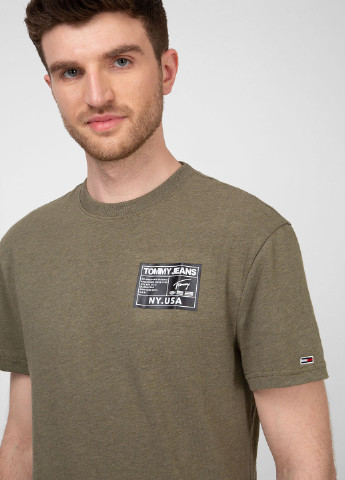 Хаки (оливковая) футболка Tommy Hilfiger