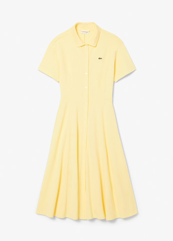 Жовтий кежуал сукня поло, кльош Lacoste однотонна