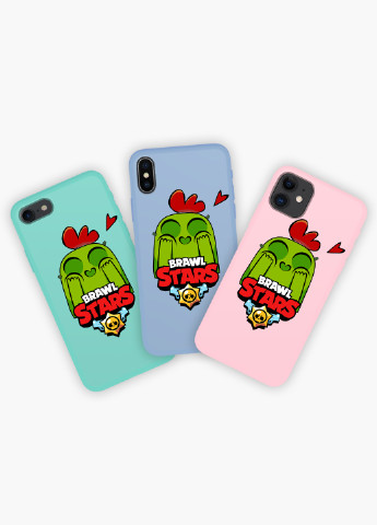 Чехол силиконовый Apple Iphone X Спайк Бравл Старс (Spike Brawl Stars) (6129-1010) MobiPrint (219283822)