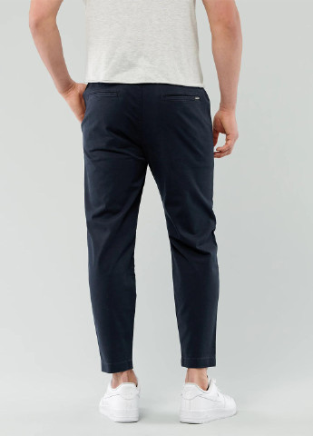 Темно-синие кэжуал демисезонные зауженные брюки Hollister